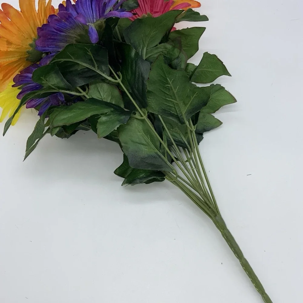 Gerber Daisy Silk Flowers Daisies Artificial‎ Multicolored 2 Bunches